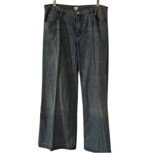 Cache size 12 blue high waist wide leg jeans Trouser style
